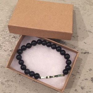 Blue sandstone bracelet